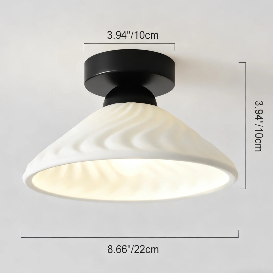 Ashbur Modern Textured Ceramic Ceiling Light
