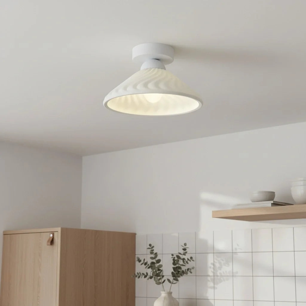 Ashbur Modern Textured Ceramic Ceiling Light