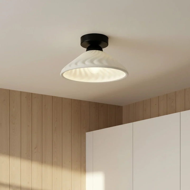 Ashbur Modern Textured Ceramic Ceiling Light
