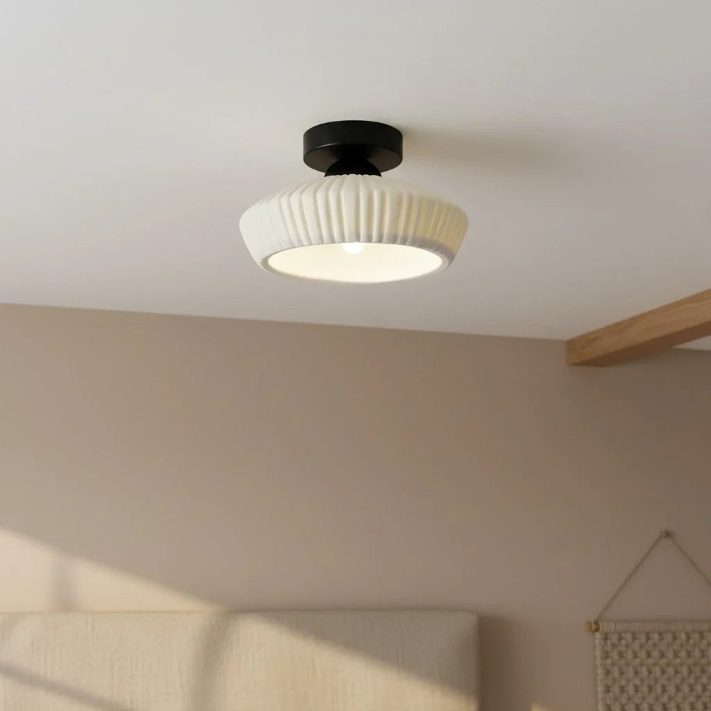 Ashbur Modern Textured Ceramic Ceiling Light