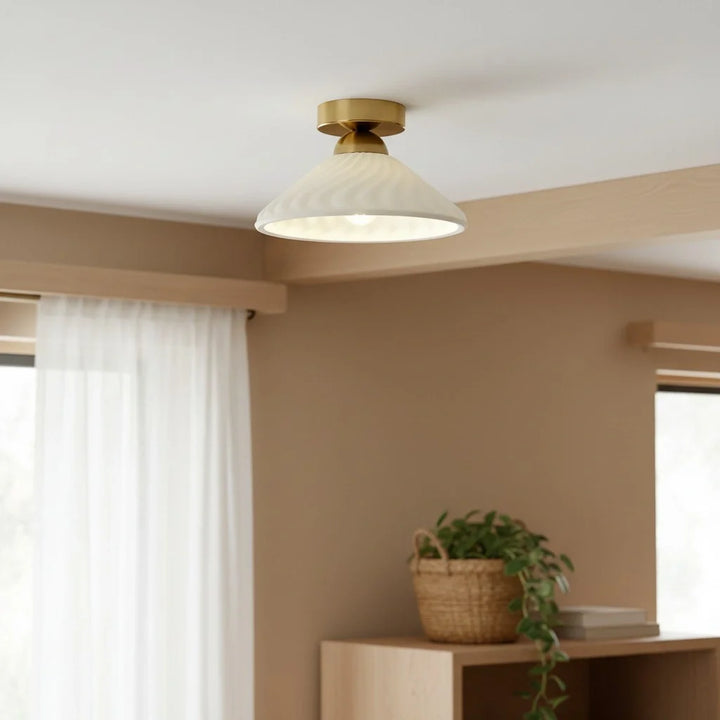 Ashbur Modern Textured Ceramic Ceiling Light