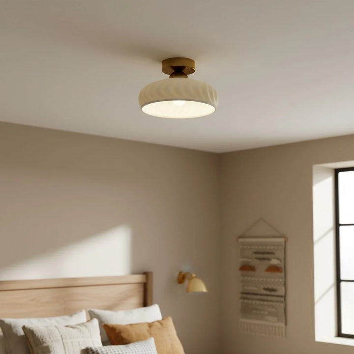 Ashbur Modern Textured Ceramic Ceiling Light