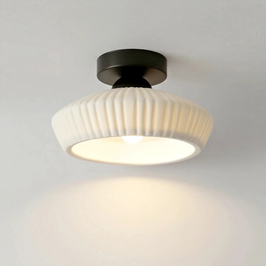 Ashbur Modern Textured Ceramic Ceiling Light