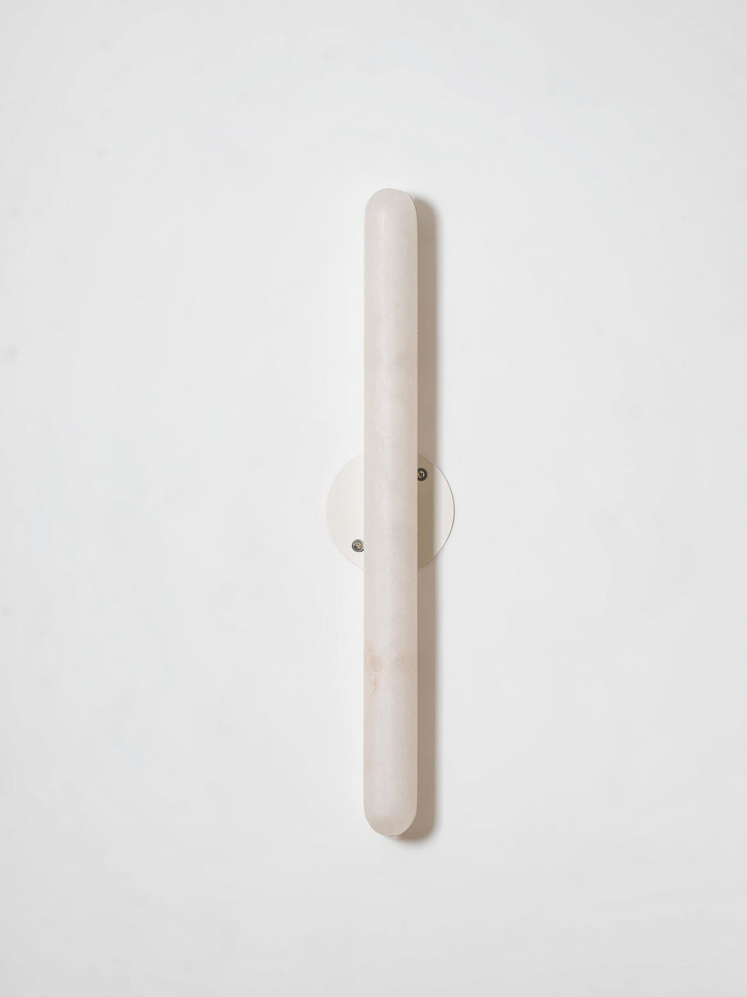 Slim Alabaster Cylinder Wall Light | White, Integrated LED