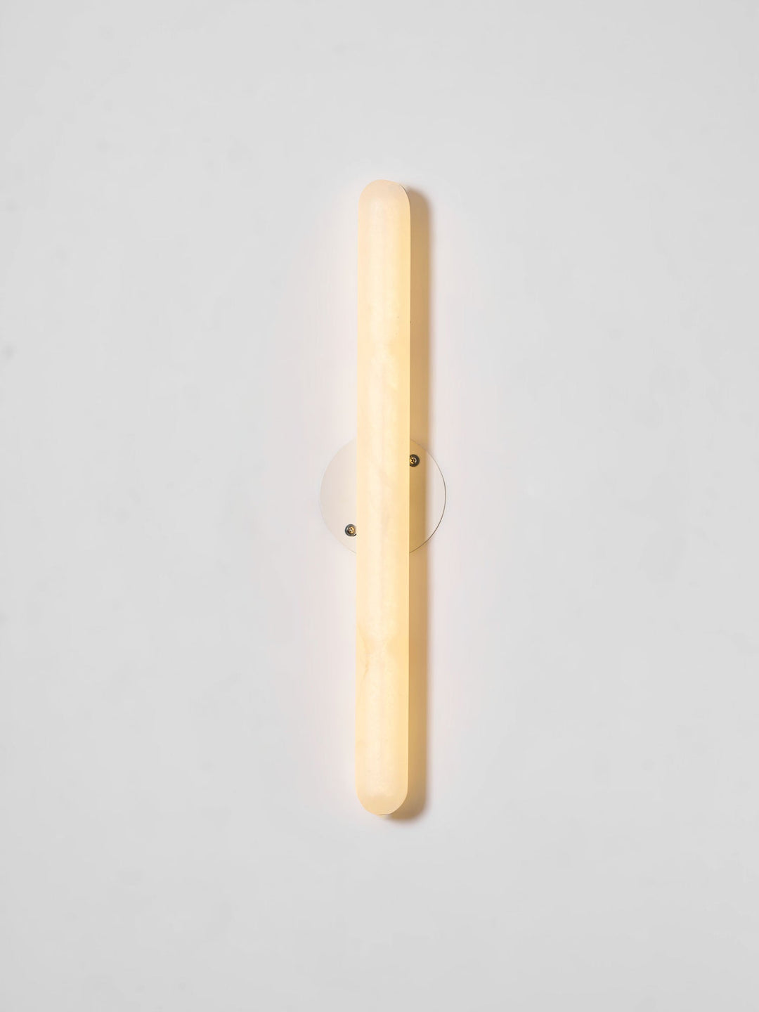 Slim Alabaster Cylinder Wall Light | White, Integrated LED