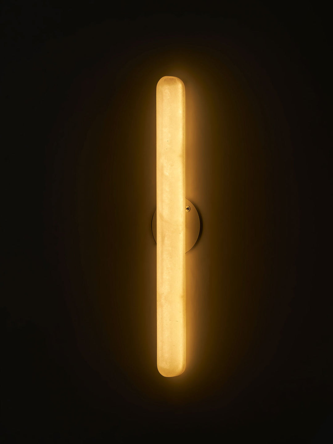 Slim Alabaster Cylinder Wall Light | White, Integrated LED
