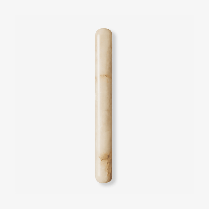 Slim Alabaster Cylinder Wall Light | White, Integrated LED