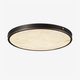 Round Alabaster Flush Ceiling Light | Gold or Black Frame