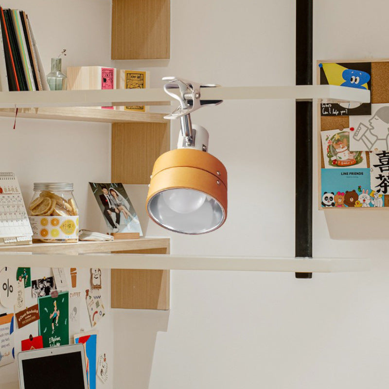 Japanese Solid Wood Round Clip Table Light
