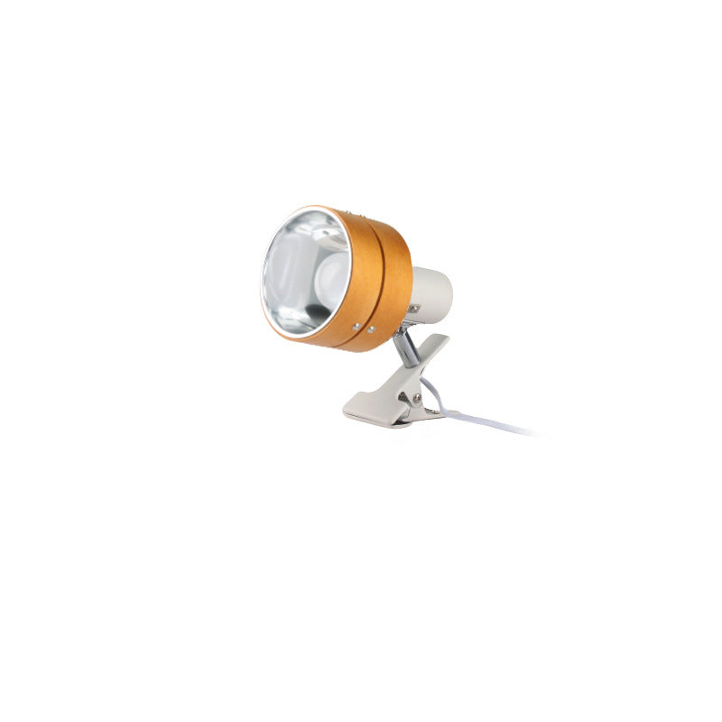 Japanese Solid Wood Round Clip Table Light
