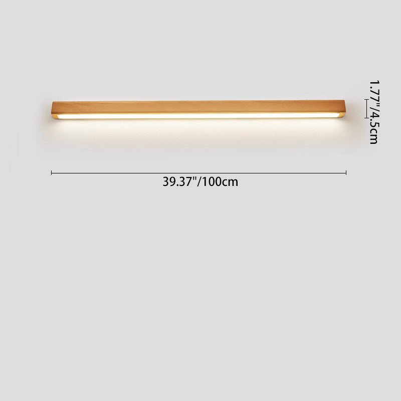 Solid Wood Linear Wall Light | 60 to 180 cm, Up or Down