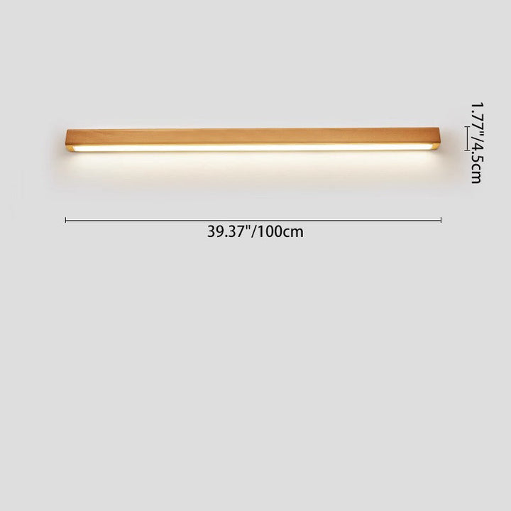Solid Wood Linear Wall Light | 60 to 180 cm, Up or Down