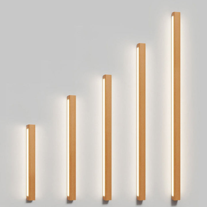 Solid Wood Linear Wall Light | 60 to 180 cm, Up or Down