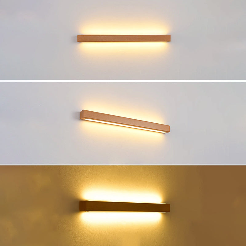 Solid Wood Linear Wall Light | 60 to 180 cm, Up or Down