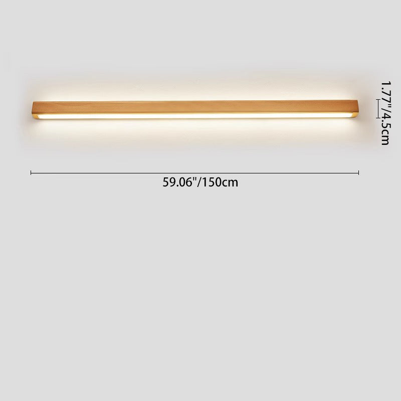 Solid Wood Linear Wall Light | 60 to 180 cm, Up or Down