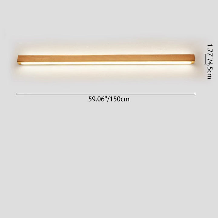 Solid Wood Linear Wall Light | 60 to 180 cm, Up or Down