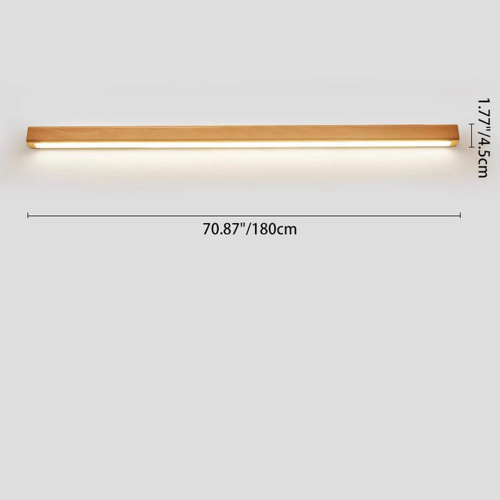 Solid Wood Linear Wall Light | 60 to 180 cm, Up or Down