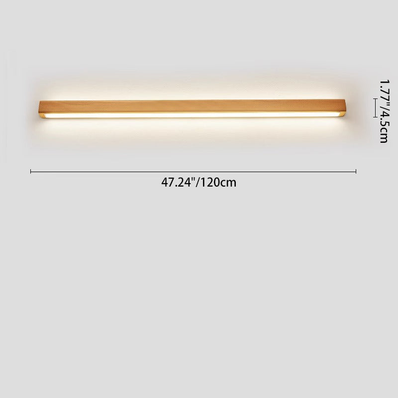 Solid Wood Linear Wall Light | 60 to 180 cm, Up or Down