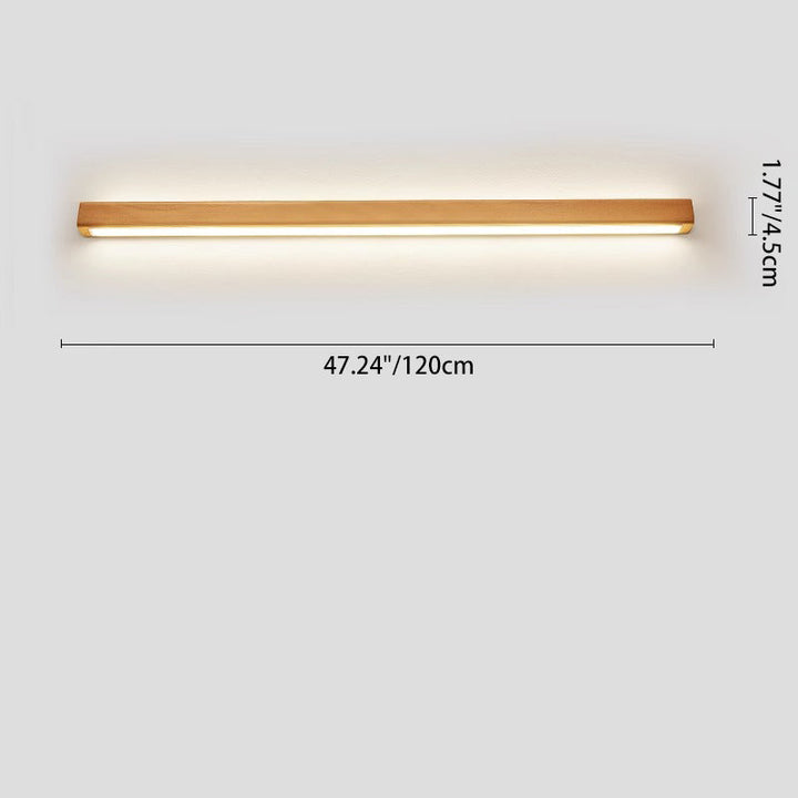 Solid Wood Linear Wall Light | 60 to 180 cm, Up or Down