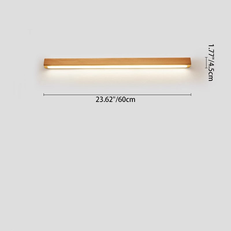 Solid Wood Linear Wall Light | 60 to 180 cm, Up or Down