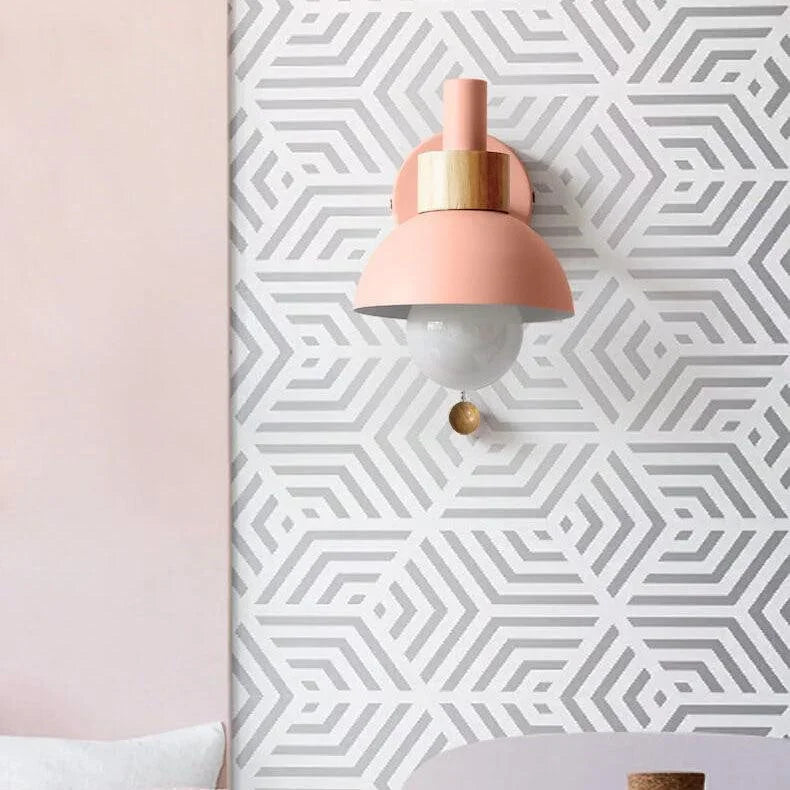 Nordic Macaron Globe 1-Light Wall Sconce Lamp, view 2