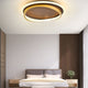 Nordic Minimalist Circular Walnut Grain LED Flush Mount Ceiling Light