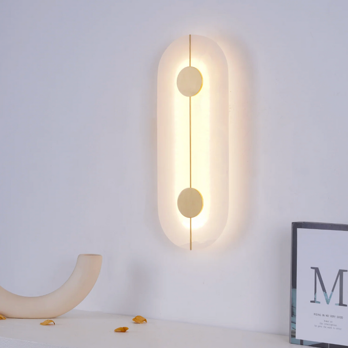 Modern Nordic Marble Round Wall Sconce LED 1-Light