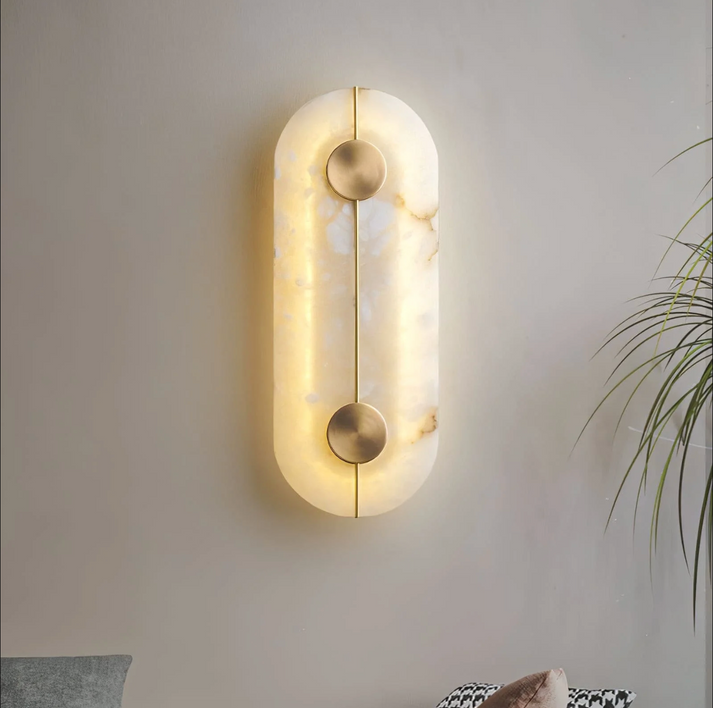 Modern Nordic Marble Round Wall Sconce LED 1-Light