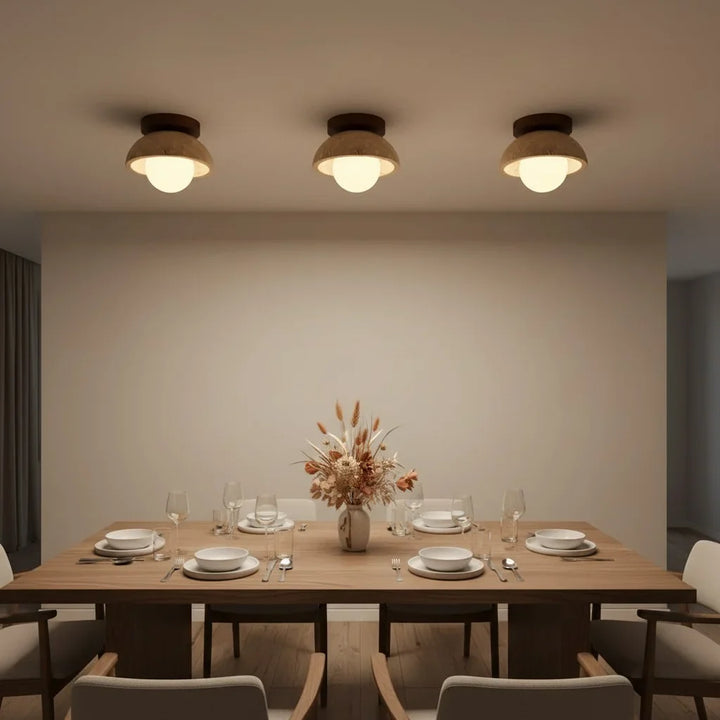 Bjorn Wabi-Sabi Travertine Ceiling Light
