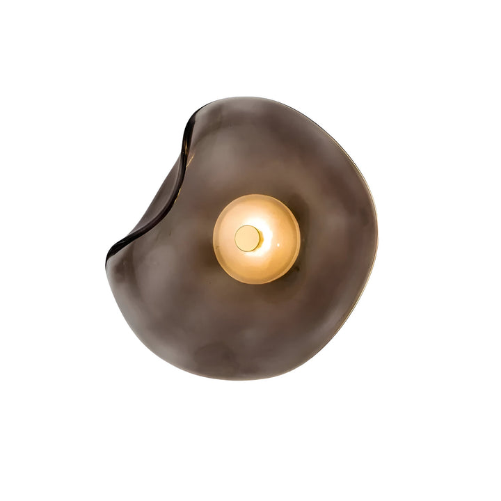 Wavy Glass Wall Light | Sculptural Disc, Four Colours