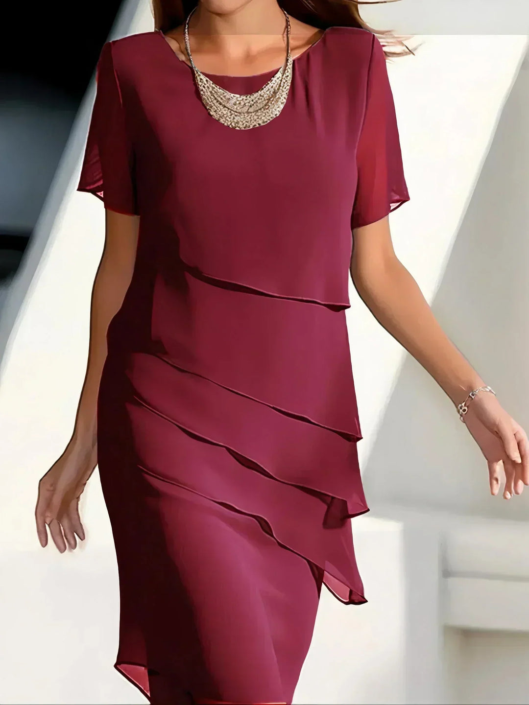 Women's Short-Sleeve Flowy Summer Dress – image 2