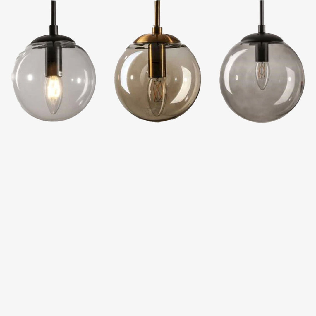 Glass Globe Wall Light with Hanging Arm | Gold or Black