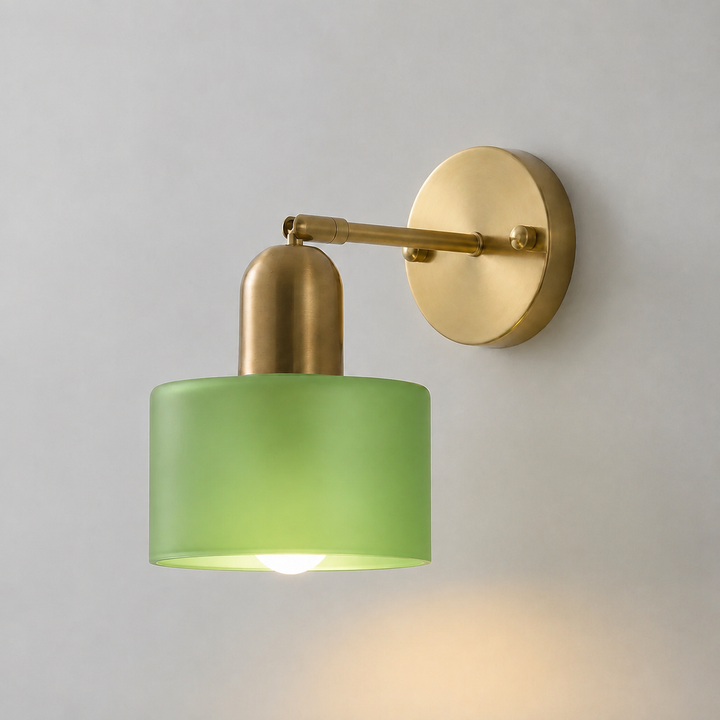 Colored Glass Bauhaus Wall Light