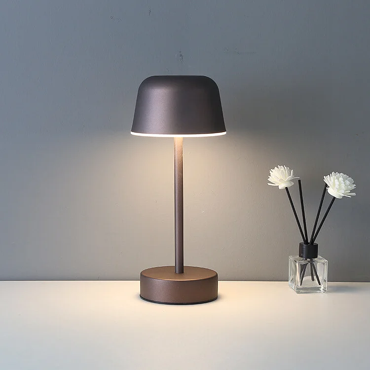 Metal Cone Cordless Table Lamp