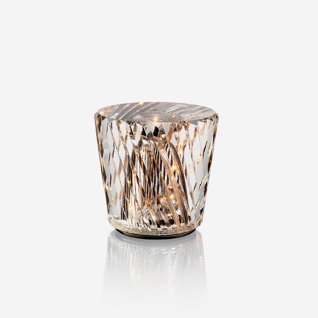 Rechargeable Crystal Glass Table Lamp | Cordless, Three Cuts