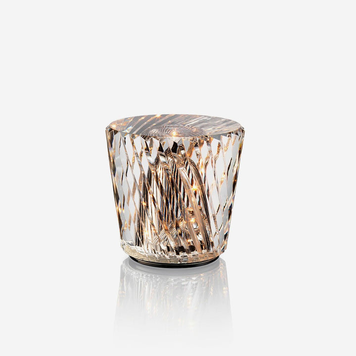 Rechargeable Crystal Glass Table Lamp | Cordless, Three Cuts