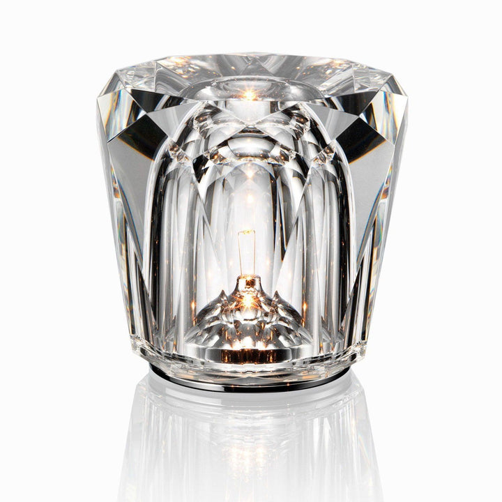 Rechargeable Crystal Glass Table Lamp | Cordless, Three Cuts