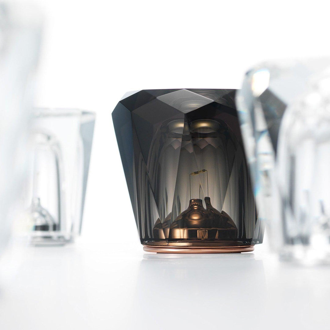 Rechargeable Crystal Glass Table Lamp | Cordless, Three Cuts