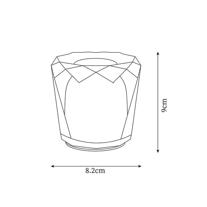 Rechargeable Crystal Glass Table Lamp | Cordless, Three Cuts