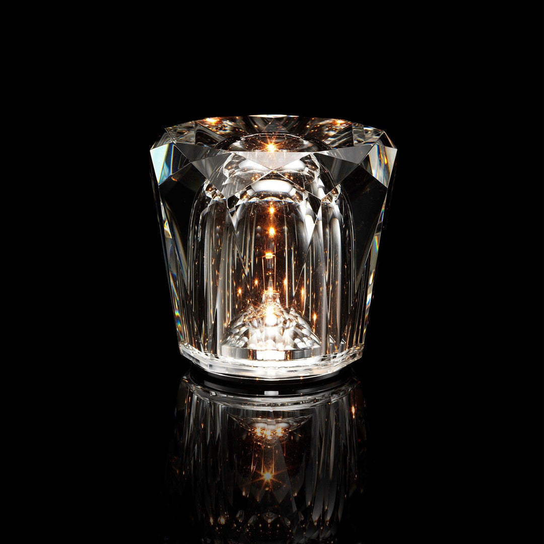 Rechargeable Crystal Glass Table Lamp | Cordless, Three Cuts