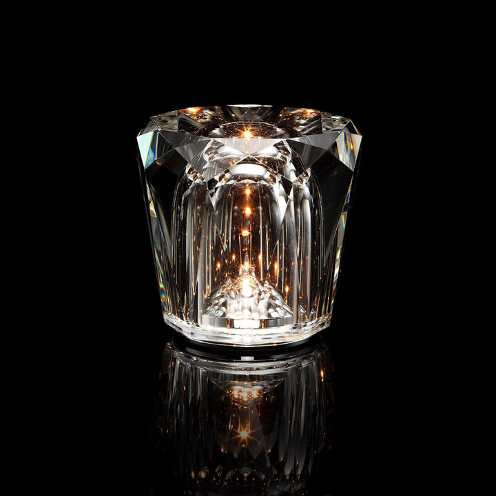 Rechargeable Crystal Glass Table Lamp | Cordless, Three Cuts
