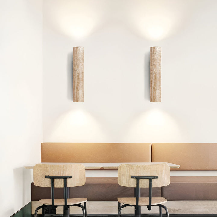 Japandi Travertine Wall Light LED Light With Up And Down Glow