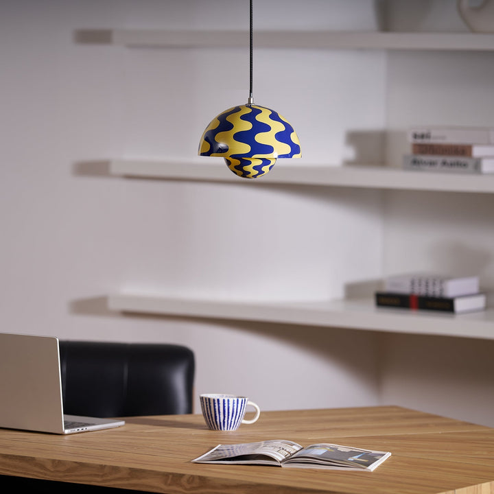 Dome Shade Pendant Light With Floating Globe Diffuser