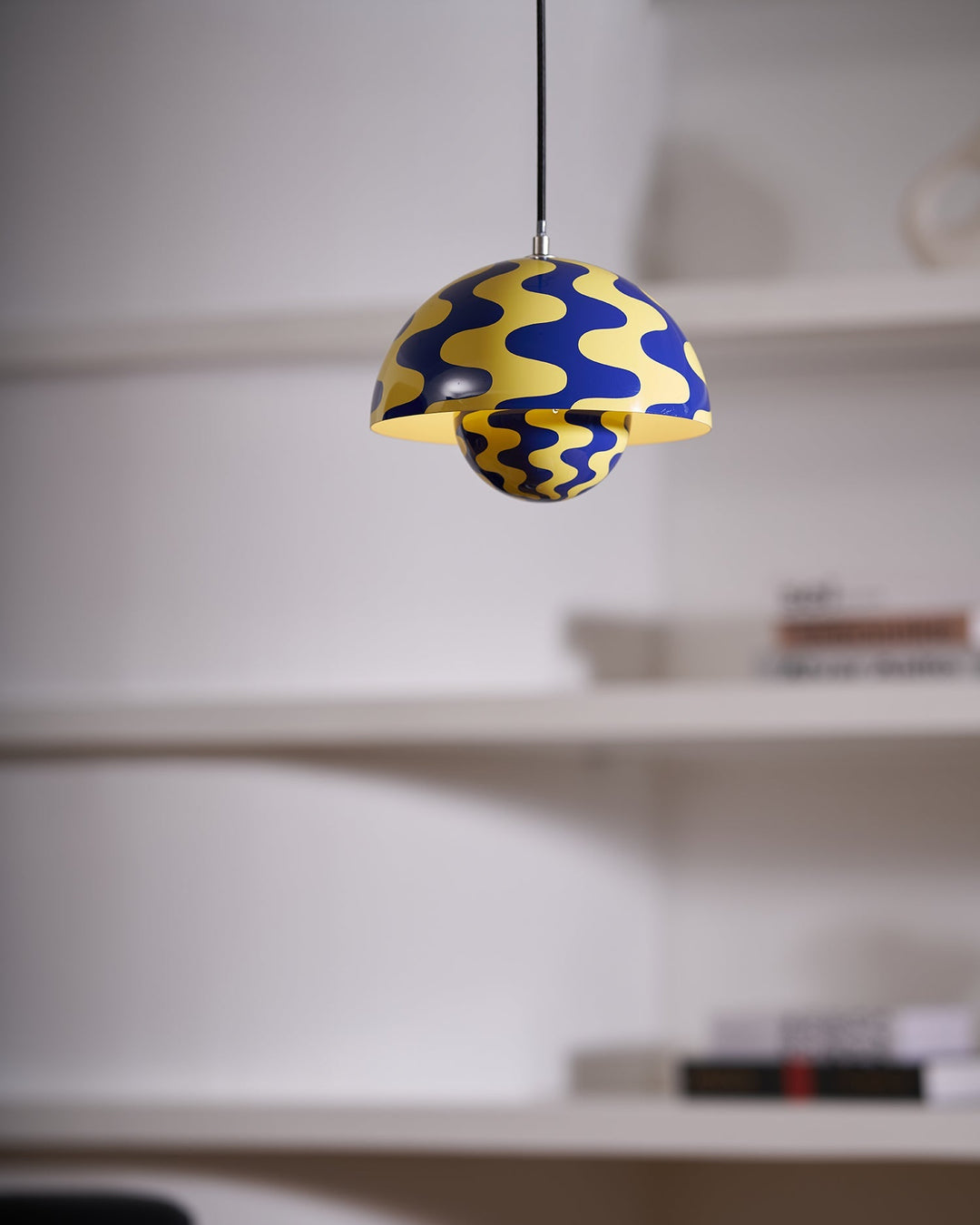 Dome Shade Pendant Light With Floating Globe Diffuser
