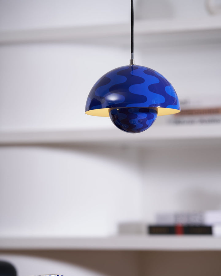 Dome Shade Pendant Light With Floating Globe Diffuser