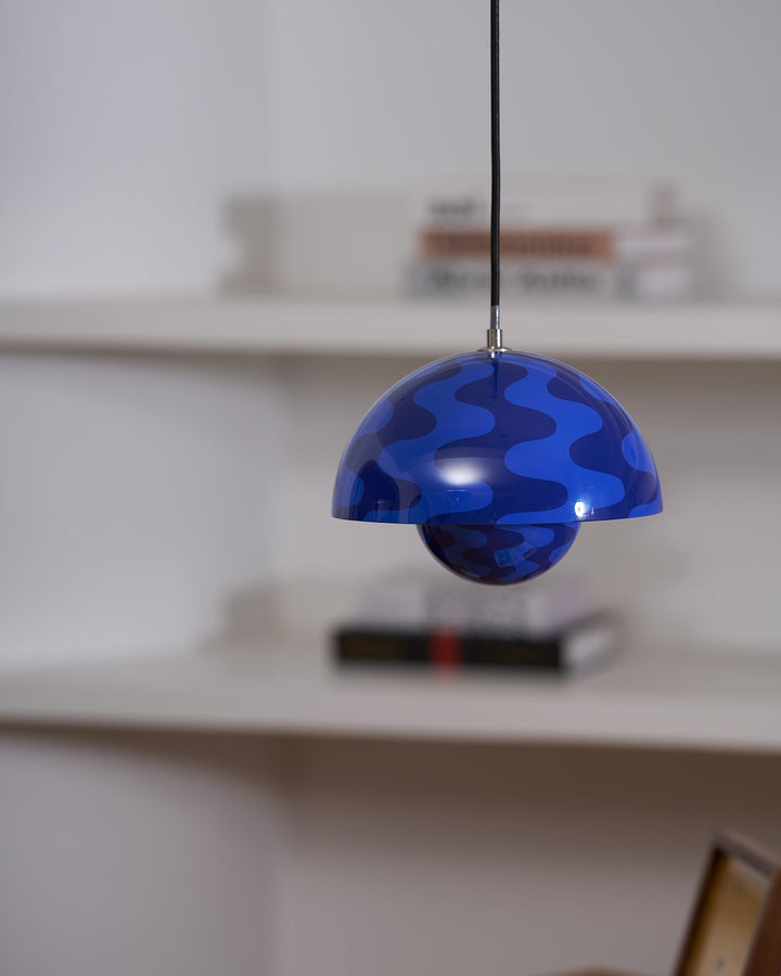 Dome Shade Pendant Light With Floating Globe Diffuser