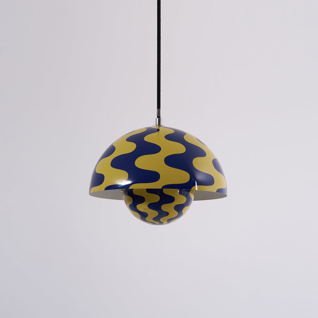 Dome Shade Pendant Light With Floating Globe Diffuser