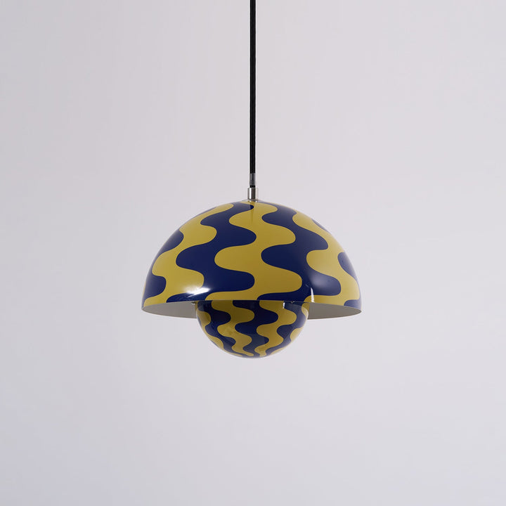 Dome Shade Pendant Light With Floating Globe Diffuser