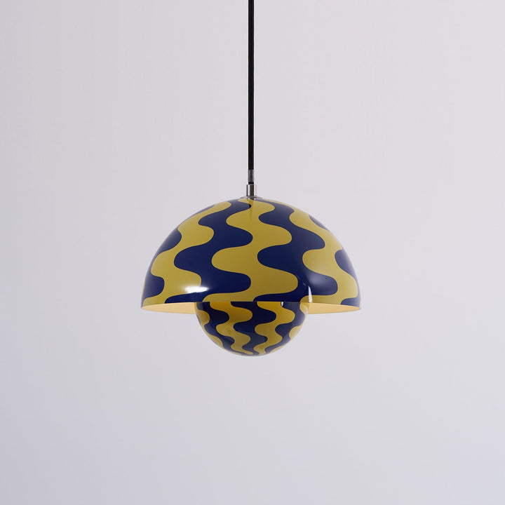 Dome Shade Pendant Light With Floating Globe Diffuser