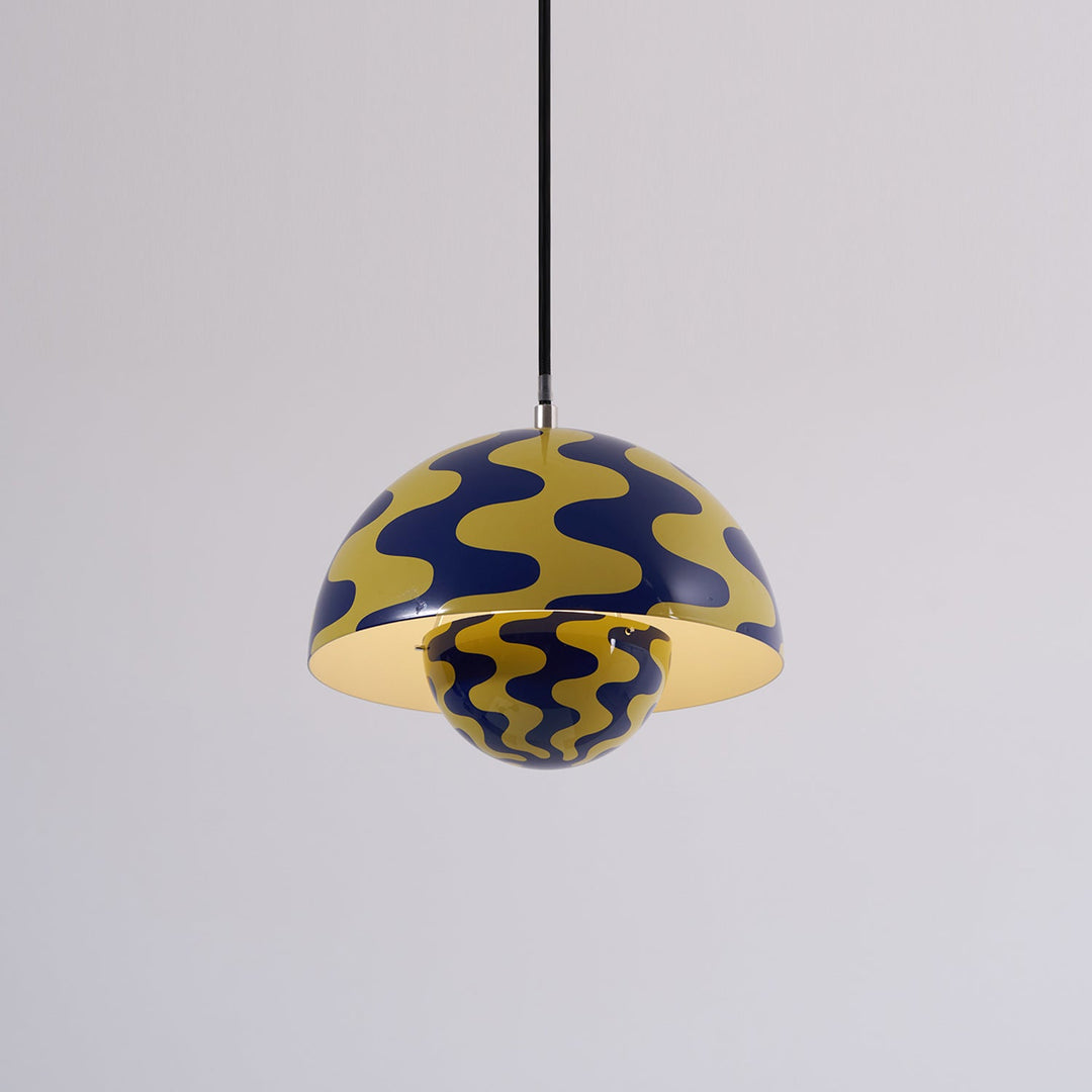 Dome Shade Pendant Light With Floating Globe Diffuser